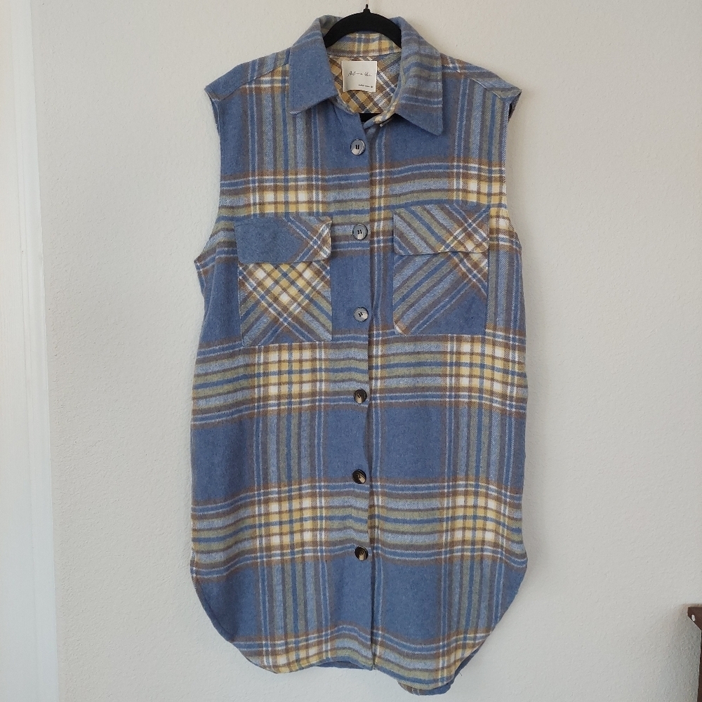 Active USA Wool Blend Plaid Sleeveless Dress Size Meduim NWT